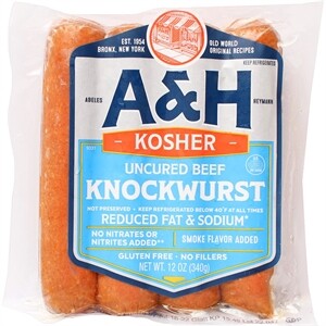 A&H Kosher Beef Mini Hot Dogs, 12 oz